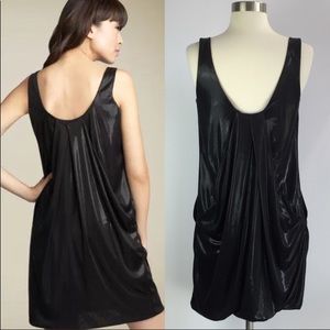 DVF Black Metallic “Lesley” Dress with Pockets